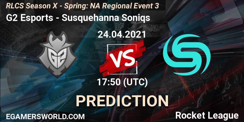 G2 Esports vs Susquehanna Soniqs: Match Prediction. 24.04.2021 at 17:50, Rocket League, RLCS Season X - Spring: NA Regional Event 3
