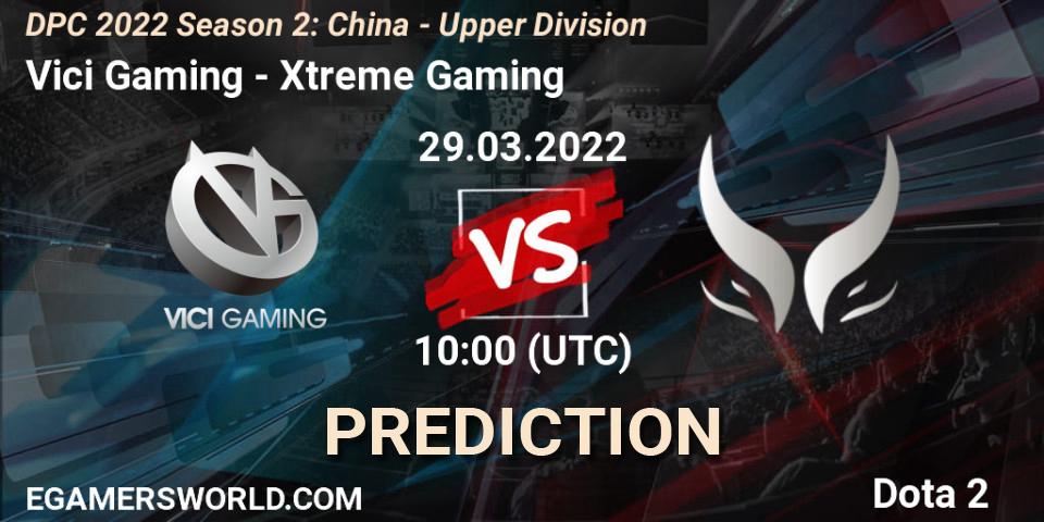 Vici Gaming vs Xtreme Gaming: Match Prediction. 29.03.22, Dota 2, DPC 2021/2022 Tour 2 (Season 2): China Division I (Upper)
