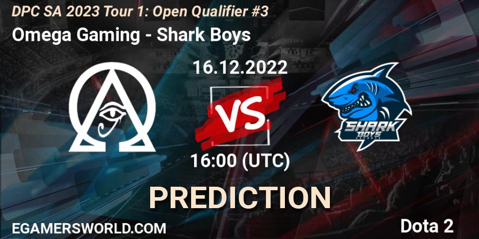 Omega Gaming vs Shark Boys: Match Prediction. 16.12.2022 at 16:10, Dota 2, DPC SA 2023 Tour 1: Open Qualifier #3