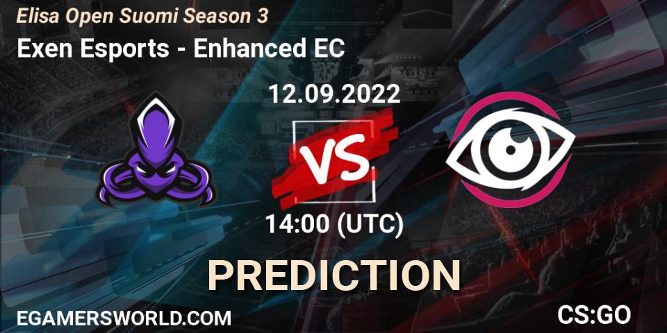 Exen Esports vs Enhanced EC: Match Prediction. 12.09.2022 at 14:00, Counter-Strike (CS2), Elisa Open Suomi Season 3