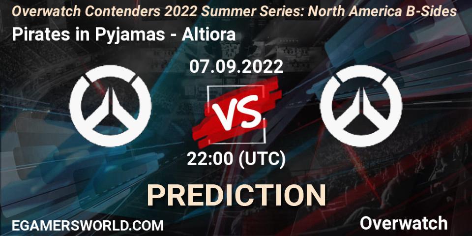 Pirates in Pyjamas vs Altiora: Match Prediction. 07.09.2022 at 22:00, Overwatch, Overwatch Contenders 2022 Summer Series: North America B-Sides