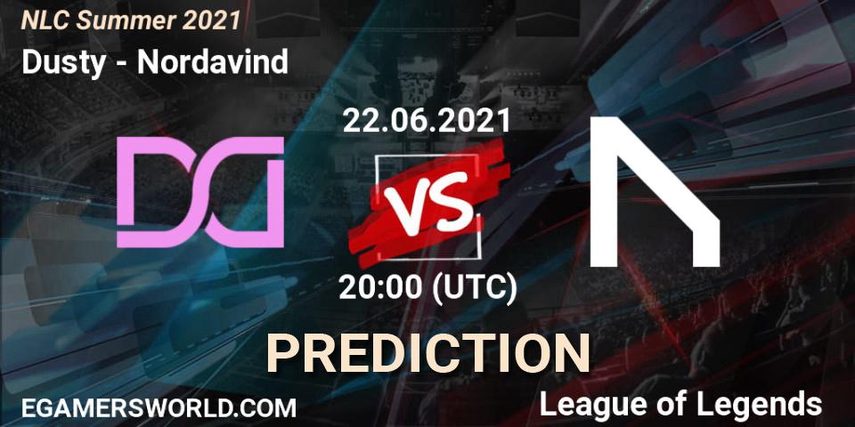 Dusty vs Nordavind: Match Prediction. 22.06.2021 at 20:00, LoL, NLC Summer 2021