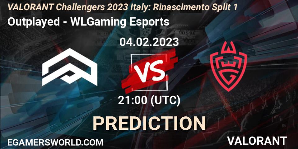 Outplayed vs WLGaming Esports: Match Prediction. 04.02.23, VALORANT, VALORANT Challengers 2023 Italy: Rinascimento Split 1