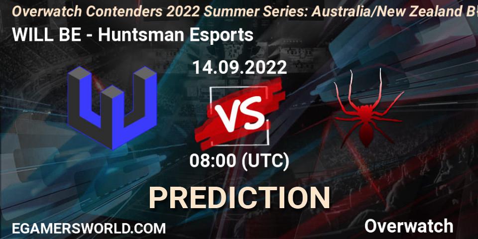 WILL BE vs Huntsman Esports: Match Prediction. 15.09.2022 at 08:00, Overwatch, Overwatch Contenders 2022 Summer Series: Australia/New Zealand B-Sides