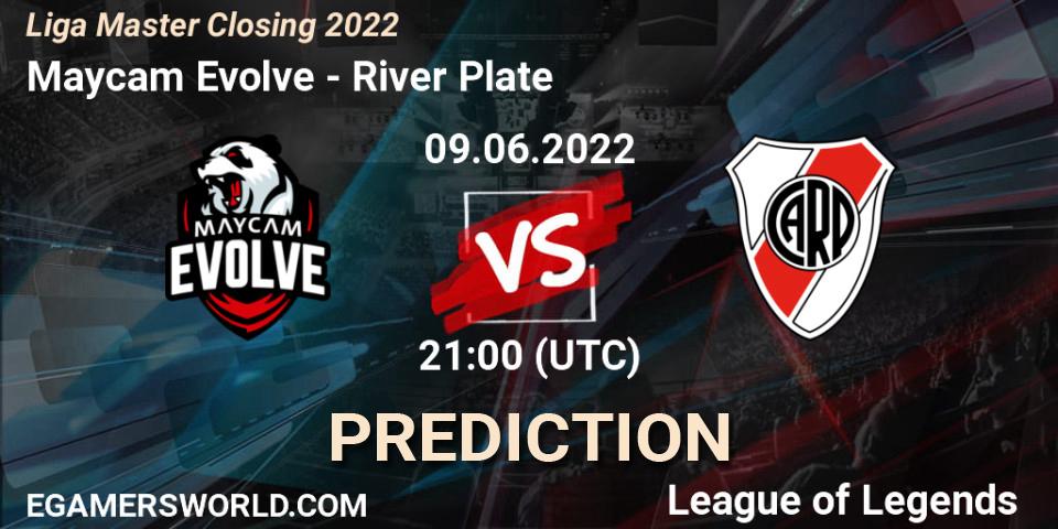 Maycam Evolve vs River Plate: Match Prediction. 09.06.2022 at 21:00, LoL, Liga Master Closing 2022