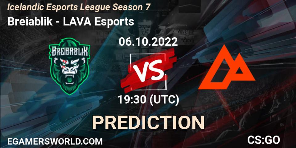 Breiðablik vs LAVA Esports: Match Prediction. 06.10.2022 at 19:30, Counter-Strike (CS2), Icelandic Esports League Season 7