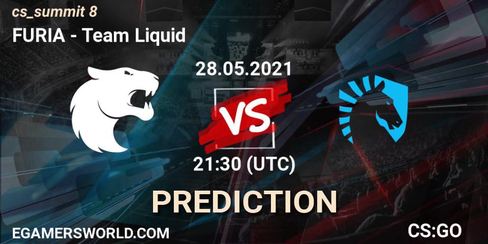 FURIA vs Team Liquid: Match Prediction. 28.05.2021 at 21:30, Counter-Strike (CS2), cs_summit 8