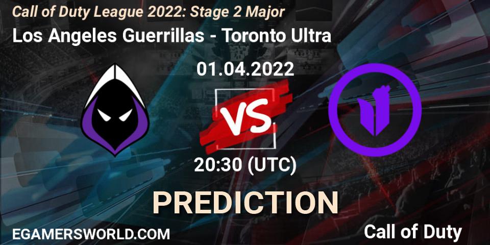 Los Angeles Guerrillas vs Toronto Ultra: Match Prediction. 01.04.2022 at 20:30, Call of Duty, Call of Duty League 2022: Stage 2 Major