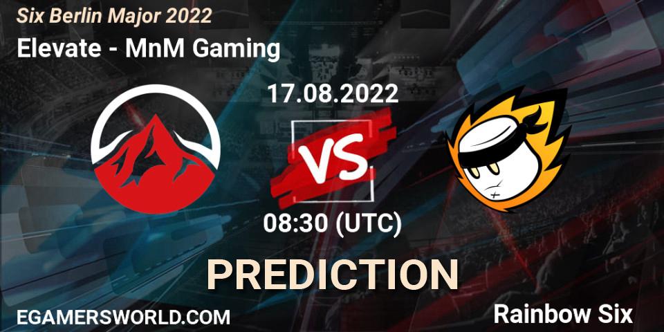 Elevate vs MnM Gaming: Match Prediction. 17.08.22, Rainbow Six, Six Berlin Major 2022