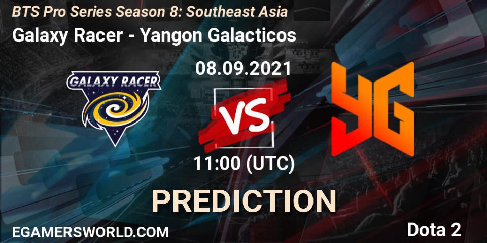 Galaxy Racer vs Yangon Galacticos: Match Prediction. 15.09.2021 at 09:00, Dota 2, BTS Pro Series Season 8: Southeast Asia