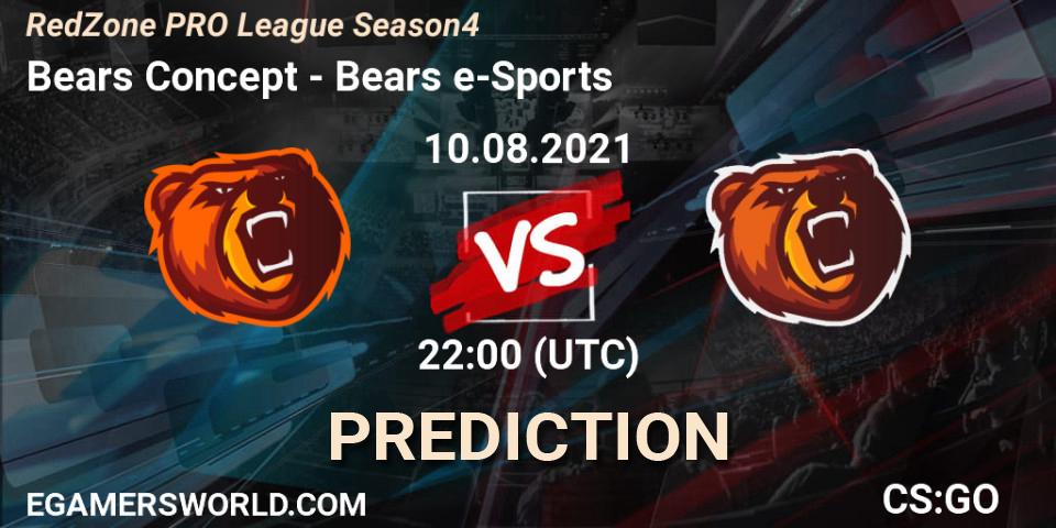 Bears Concept vs Bears e-Sports: Match Prediction. 11.08.2021 at 22:00, Counter-Strike (CS2), RedZone PRO League Season 4
