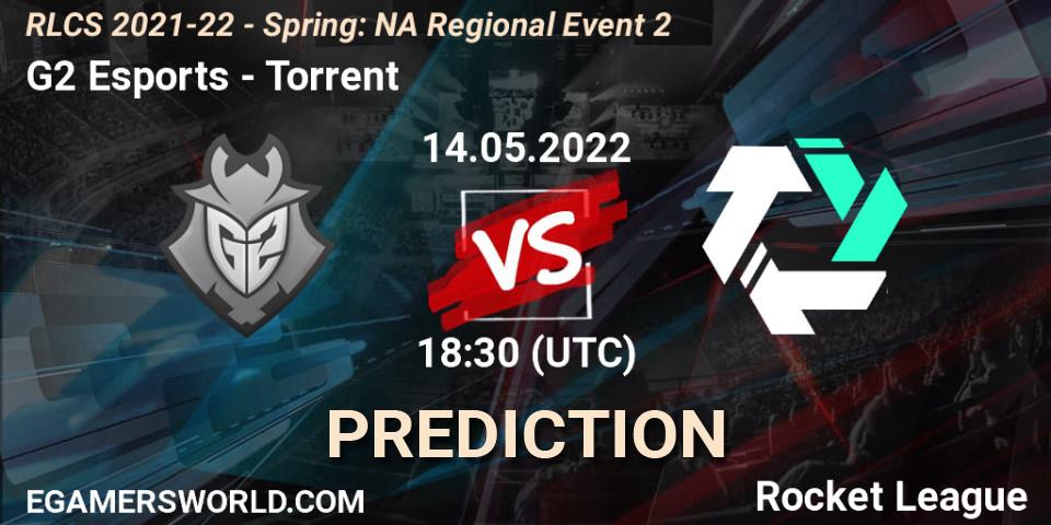G2 Esports vs Torrent: Match Prediction. 14.05.22, Rocket League, RLCS 2021-22 - Spring: NA Regional Event 2