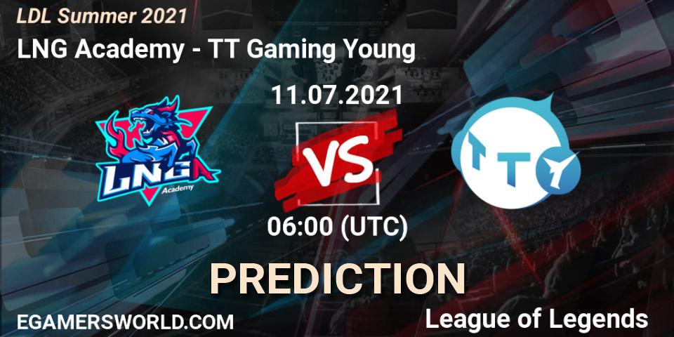 LNG Academy vs TT Gaming Young: Match Prediction. 11.07.2021 at 06:00, LoL, LDL Summer 2021