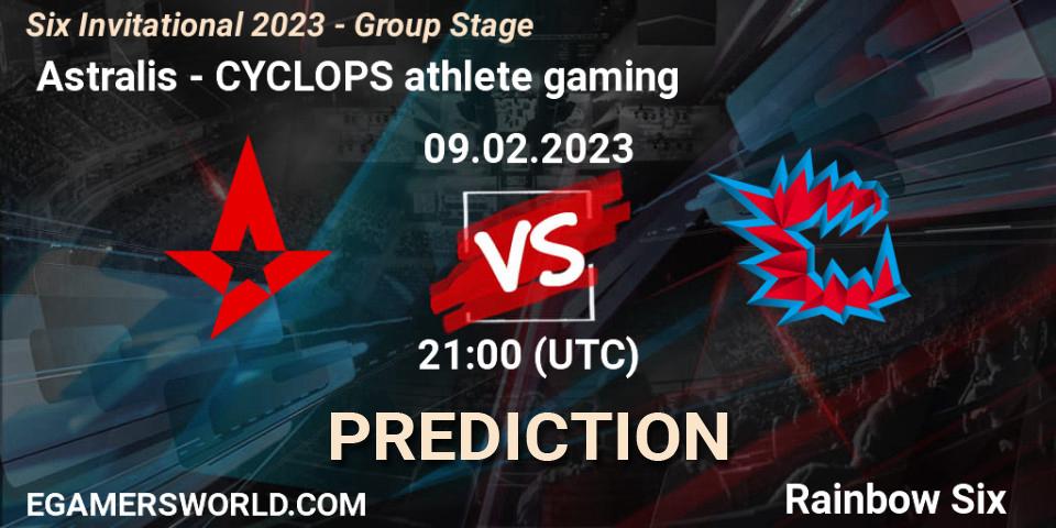  Astralis vs CYCLOPS athlete gaming: Match Prediction. 09.02.23, Rainbow Six, Six Invitational 2023 - Group Stage
