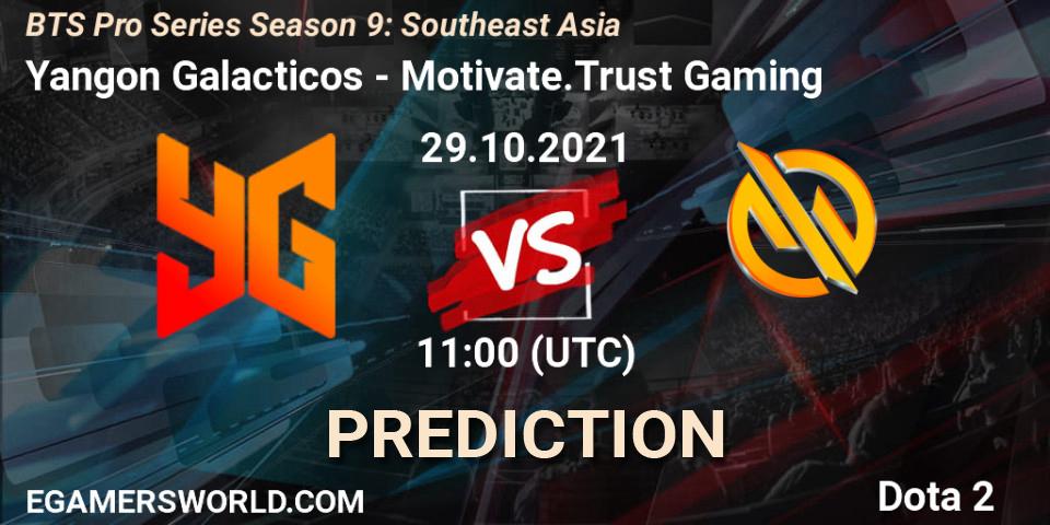 Yangon Galacticos vs Motivate.Trust Gaming: Match Prediction. 29.10.2021 at 10:57, Dota 2, BTS Pro Series Season 9: Southeast Asia