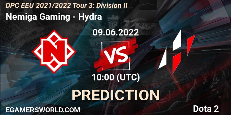 Nemiga Gaming vs Hydra: Match Prediction. 09.06.22, Dota 2, DPC EEU 2021/2022 Tour 3: Division II