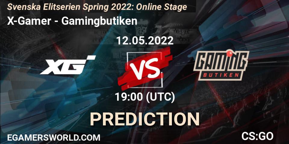 X-Gamer vs Gamingbutiken: Match Prediction. 12.05.2022 at 19:00, Counter-Strike (CS2), Svenska Elitserien Spring 2022: Online Stage