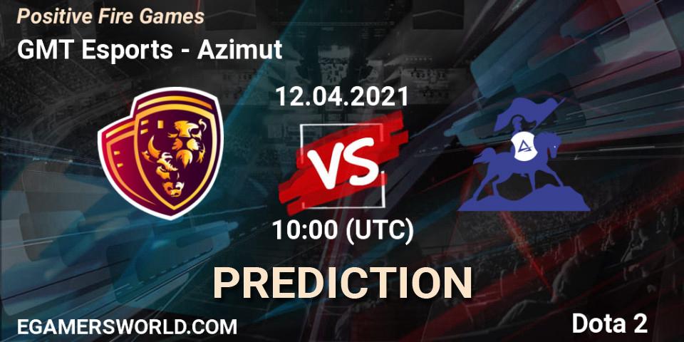 GMT Esports vs Azimut: Match Prediction. 12.04.2021 at 10:09, Dota 2, Positive Fire Games