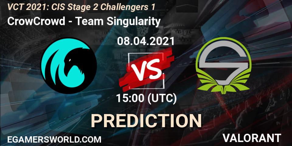 CrowCrowd vs Team Singularity: Match Prediction. 08.04.2021 at 15:00, VALORANT, VCT 2021: CIS Stage 2 Challengers 1