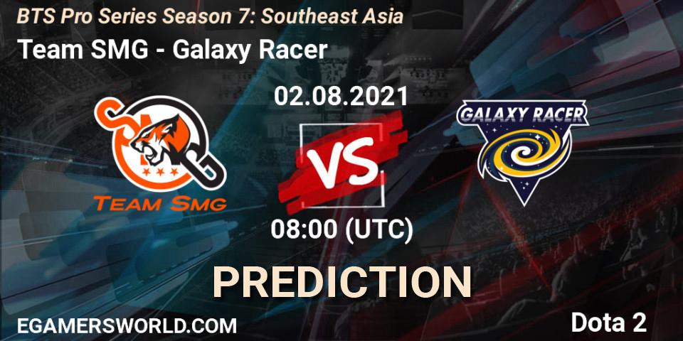 Team SMG vs Galaxy Racer: Match Prediction. 02.08.2021 at 08:15, Dota 2, BTS Pro Series Season 7: Southeast Asia
