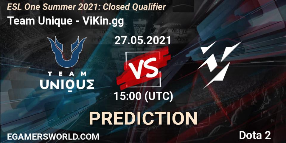 Team Unique vs ViKin.gg: Match Prediction. 27.05.2021 at 15:00, Dota 2, ESL One Summer 2021: Closed Qualifier