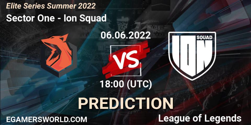 Sector One vs Ion Squad: Match Prediction. 15.06.2022 at 19:00, LoL, Elite Series Summer 2022