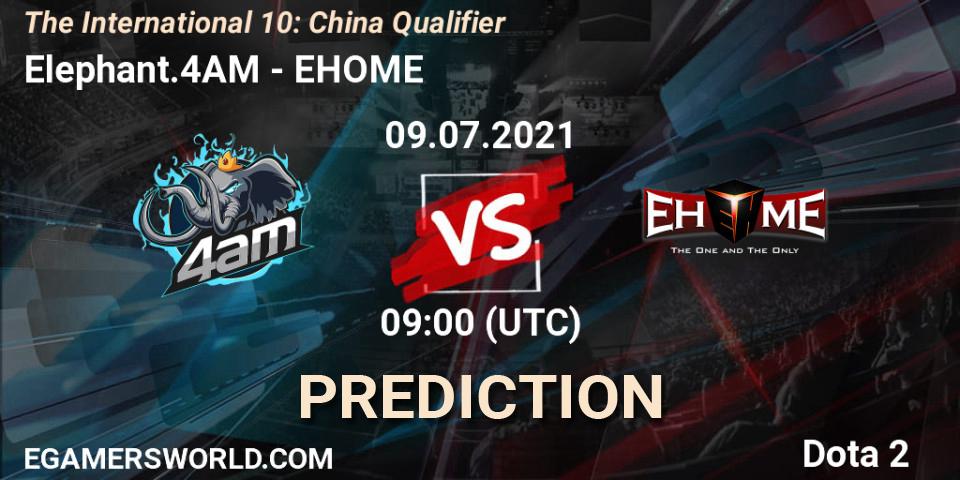 Elephant.4AM vs EHOME: Match Prediction. 09.07.21, Dota 2, The International 10: China Qualifier