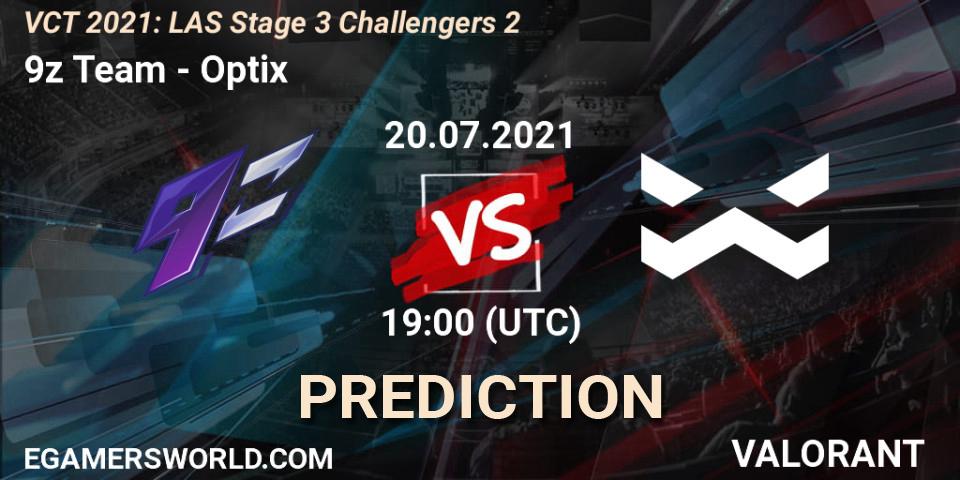 9z Team vs Optix: Match Prediction. 20.07.2021 at 19:00, VALORANT, VCT 2021: LAS Stage 3 Challengers 2
