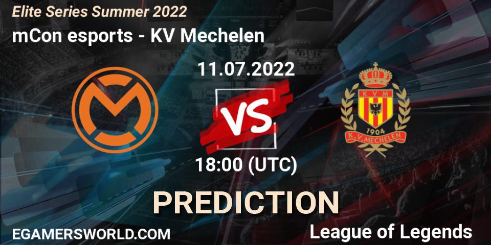 mCon esports vs KV Mechelen: Match Prediction. 11.07.2022 at 20:00, LoL, Elite Series Summer 2022