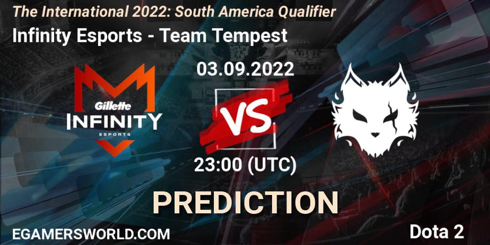 Infinity Esports vs Team Tempest: Match Prediction. 03.09.2022 at 23:03, Dota 2, The International 2022: South America Qualifier