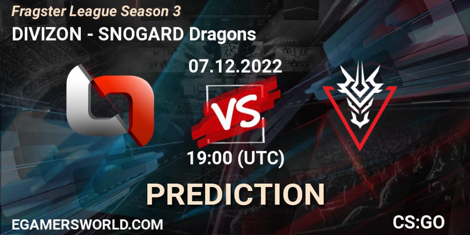 DIVIZON vs SNOGARD Dragons: Match Prediction. 07.12.22, CS2 (CS:GO), Fragster League Season 3