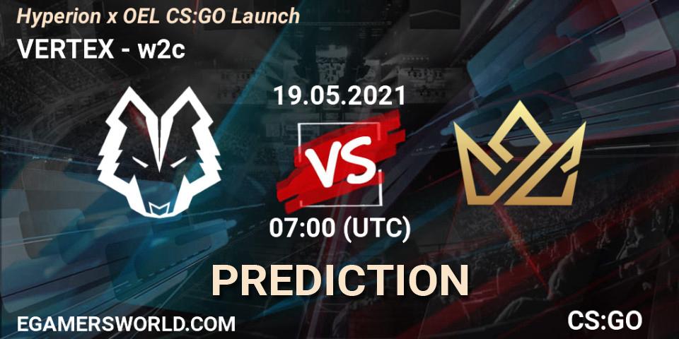 VERTEX vs w2c: Match Prediction. 20.05.2021 at 07:00, Counter-Strike (CS2), Hyperion x OEL CS:GO Launch