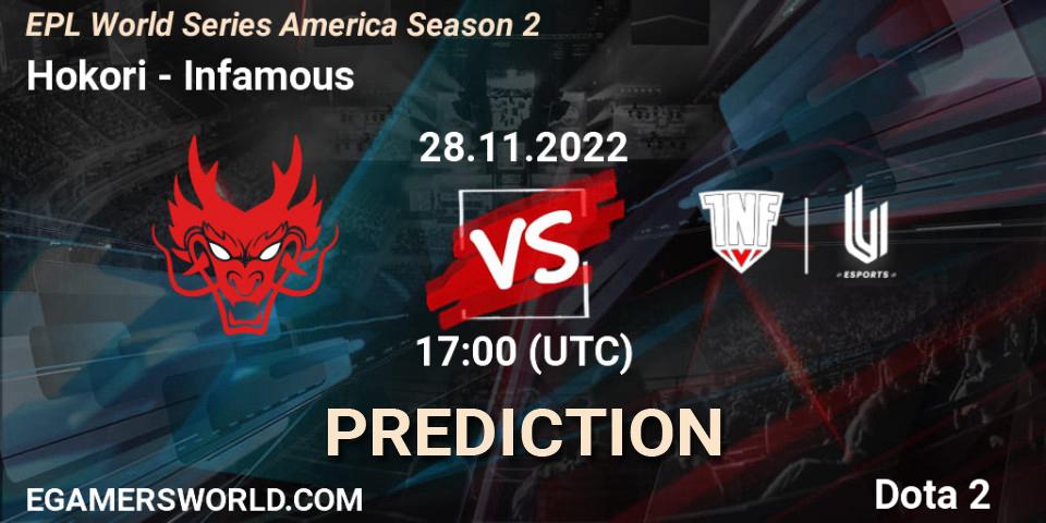 Hokori vs Infamous: Match Prediction. 28.11.22, Dota 2, EPL World Series America Season 2
