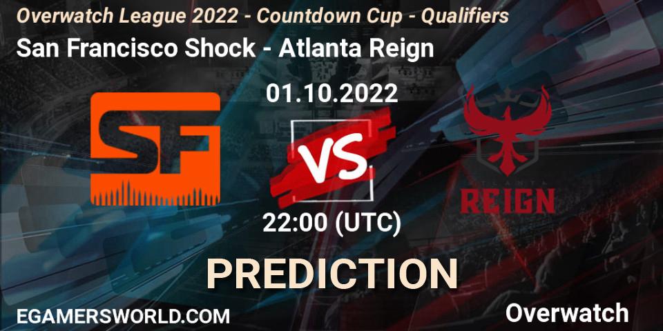 San Francisco Shock vs Atlanta Reign: Match Prediction. 01.10.22, Overwatch, Overwatch League 2022 - Countdown Cup - Qualifiers