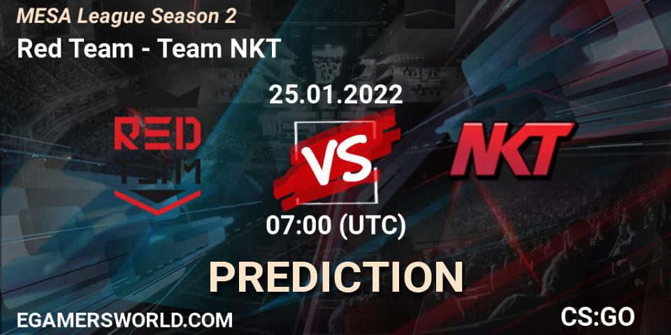 Red Team vs Team NKT: Match Prediction. 25.01.2022 at 07:00, Counter-Strike (CS2), MESA League Season 2