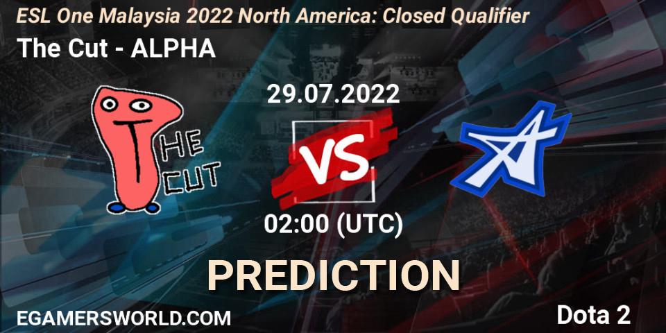 The Cut vs ALPHA: Match Prediction. 29.07.2022 at 02:03, Dota 2, ESL One Malaysia 2022 North America: Closed Qualifier