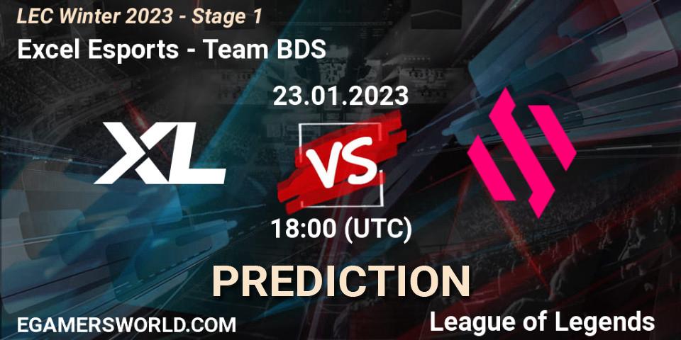 Excel Esports vs Team BDS: Match Prediction. 23.01.23, LoL, LEC Winter 2023 - Stage 1
