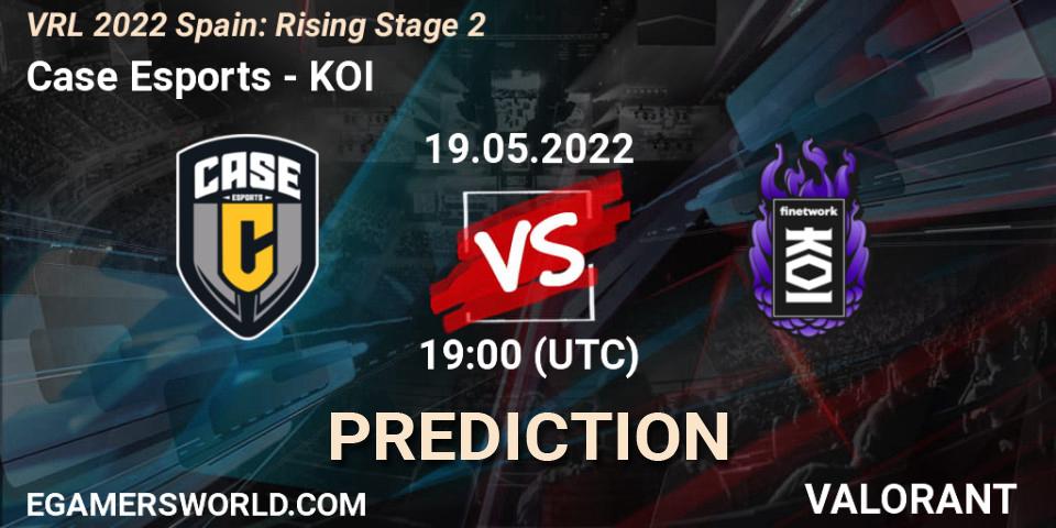 Case Esports vs KOI: Match Prediction. 19.05.2022 at 19:45, VALORANT, VRL 2022 Spain: Rising Stage 2