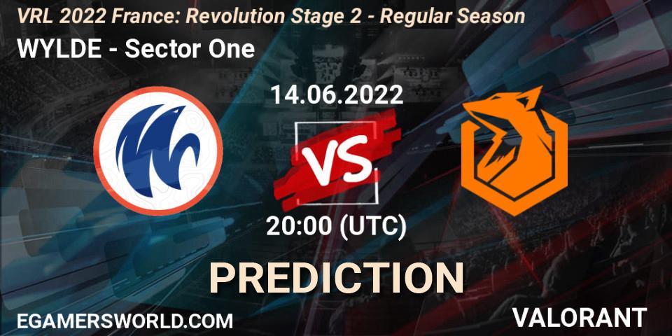 WYLDE vs Sector One: Match Prediction. 14.06.2022 at 20:35, VALORANT, VRL 2022 France: Revolution Stage 2 - Regular Season
