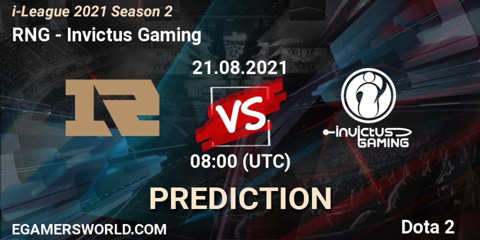 RNG vs Invictus Gaming: Match Prediction. 21.08.21, Dota 2, i-League 2021 Season 2