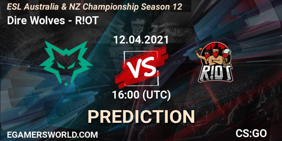 Dire Wolves vs R!OT: Match Prediction. 12.04.2021 at 08:00, Counter-Strike (CS2), ESL Australia & NZ Championship Season 12