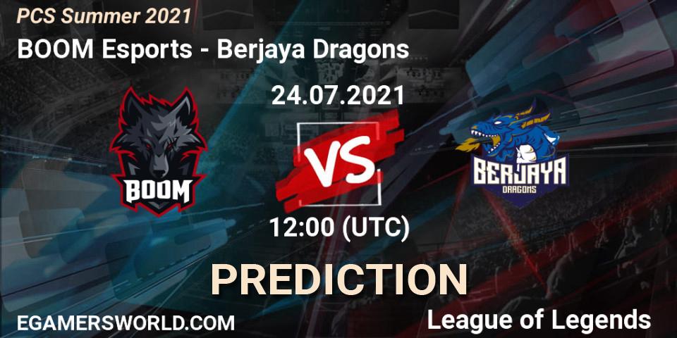 BOOM Esports vs Berjaya Dragons: Match Prediction. 24.07.2021 at 12:00, LoL, PCS Summer 2021