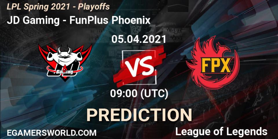 JD Gaming vs FunPlus Phoenix: Match Prediction. 05.04.21, LoL, LPL Spring 2021 - Playoffs