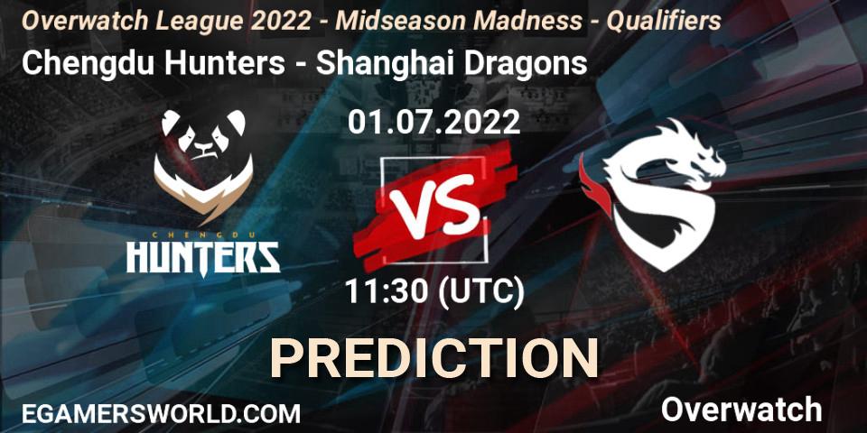 Chengdu Hunters vs Shanghai Dragons: Match Prediction. 08.07.2022 at 11:30, Overwatch, Overwatch League 2022 - Midseason Madness - Qualifiers