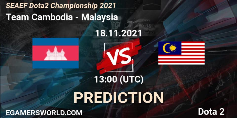 Team Cambodia vs Team Malaysia: Match Prediction. 18.11.2021 at 13:37, Dota 2, SEAEF Dota2 Championship 2021