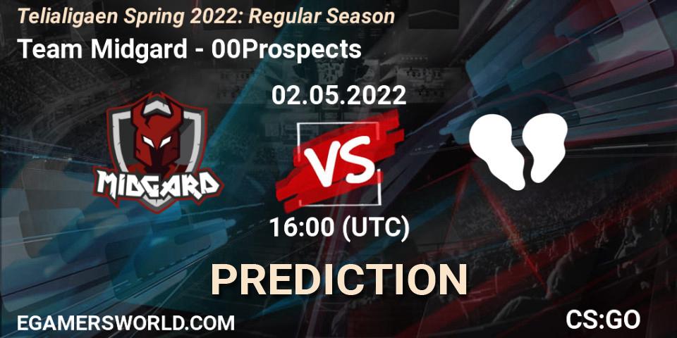 Team Midgard vs 00Prospects: Match Prediction. 02.05.2022 at 16:00, Counter-Strike (CS2), Telialigaen Spring 2022: Regular Season