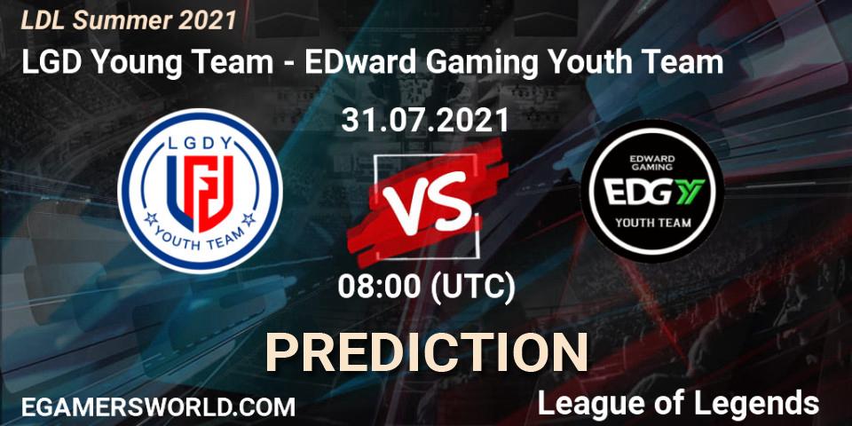 LGD Young Team vs EDward Gaming Youth Team: Match Prediction. 01.08.2021 at 09:40, LoL, LDL Summer 2021