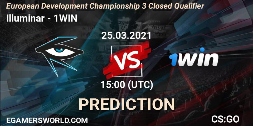 Illuminar vs 1WIN: Match Prediction. 25.03.2021 at 16:00, Counter-Strike (CS2), European Development Championship 3 Closed Qualifier