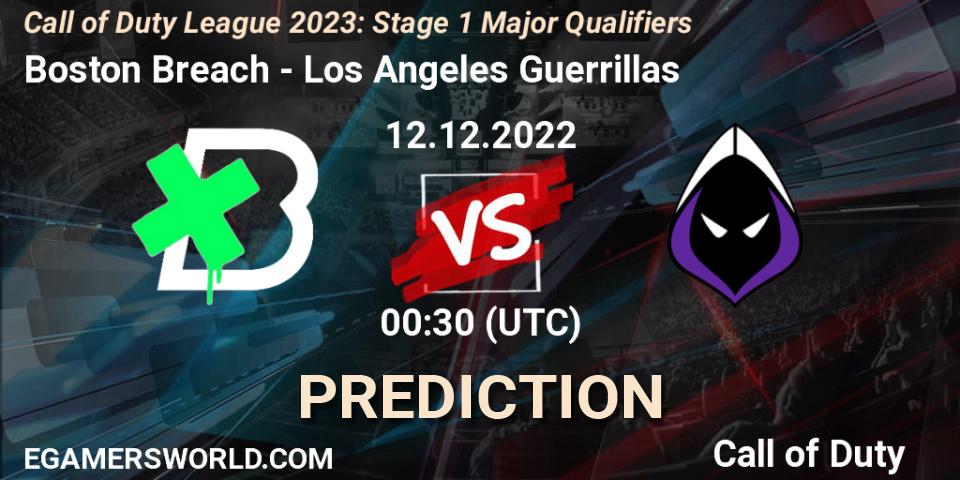 Boston Breach vs Los Angeles Guerrillas: Match Prediction. 12.12.2022 at 00:30, Call of Duty, Call of Duty League 2023: Stage 1 Major Qualifiers