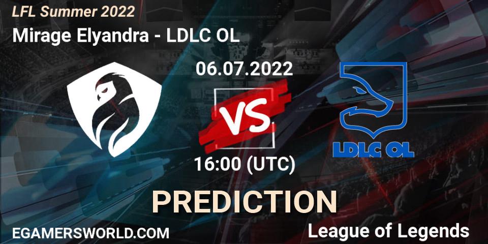 Mirage Elyandra vs LDLC OL: Match Prediction. 06.07.2022 at 17:00, LoL, LFL Summer 2022